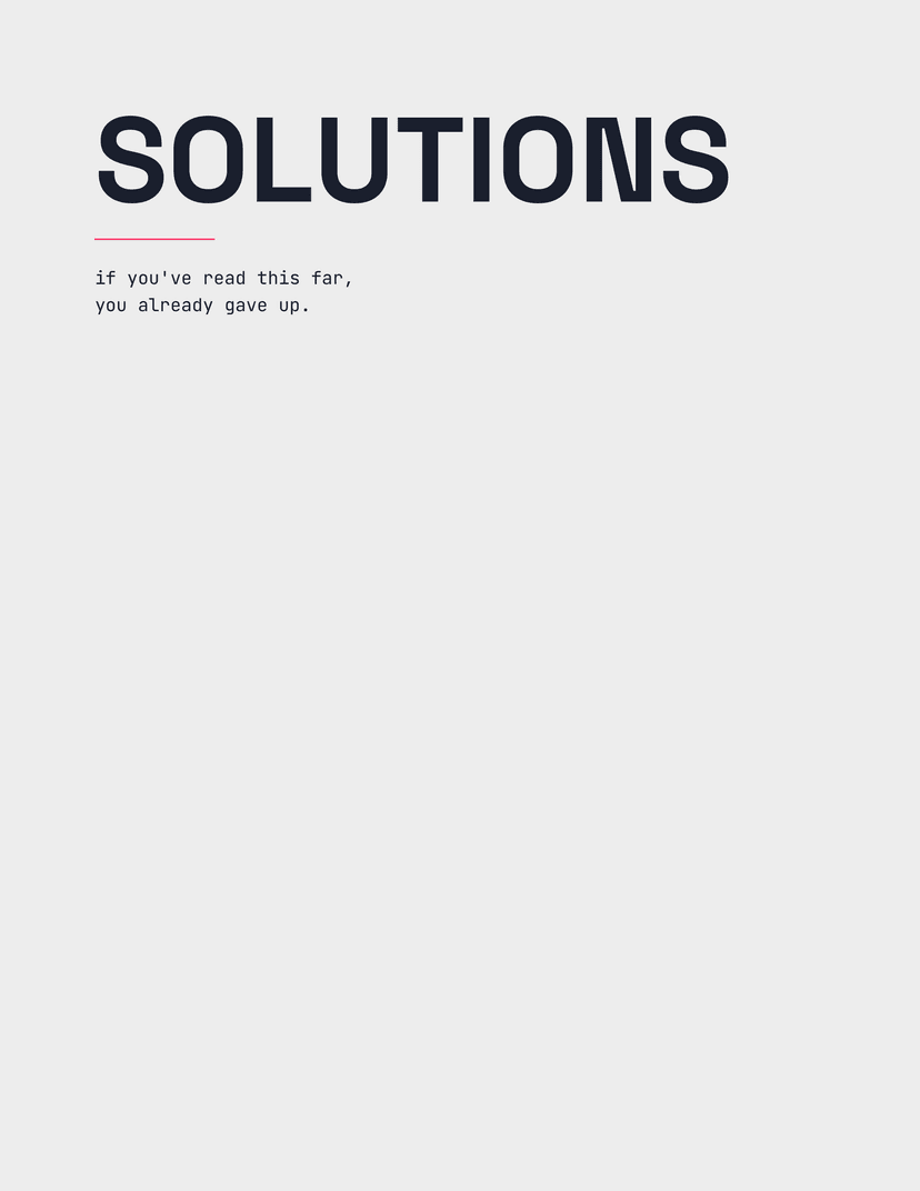 Solutions section opening