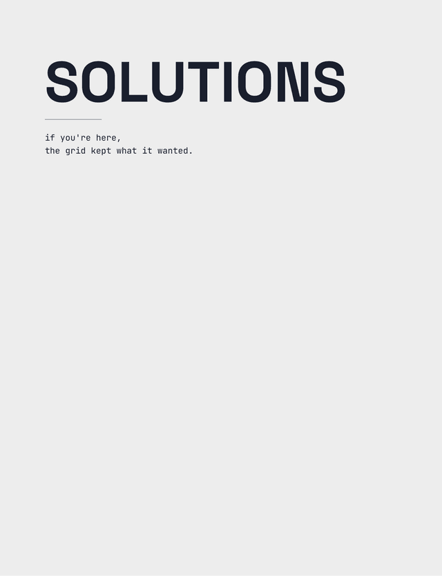 Ghost Grid solutions