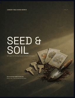Garden Table Word Search Seed & Soil cover
